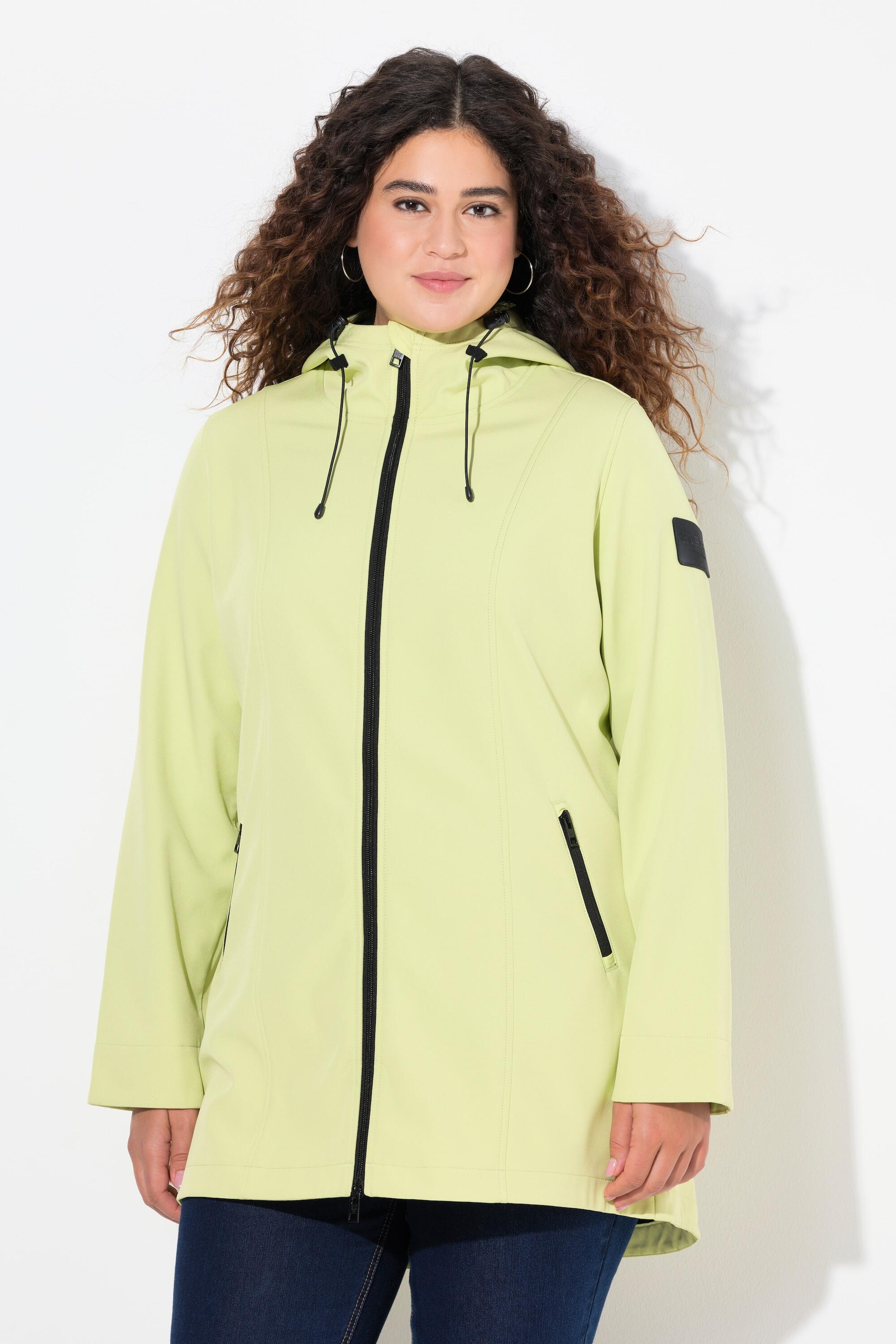ULLA POPKEN Giacca softshell lunga donna HYPRAR a linea A impermeabile, con pile e cappuccio