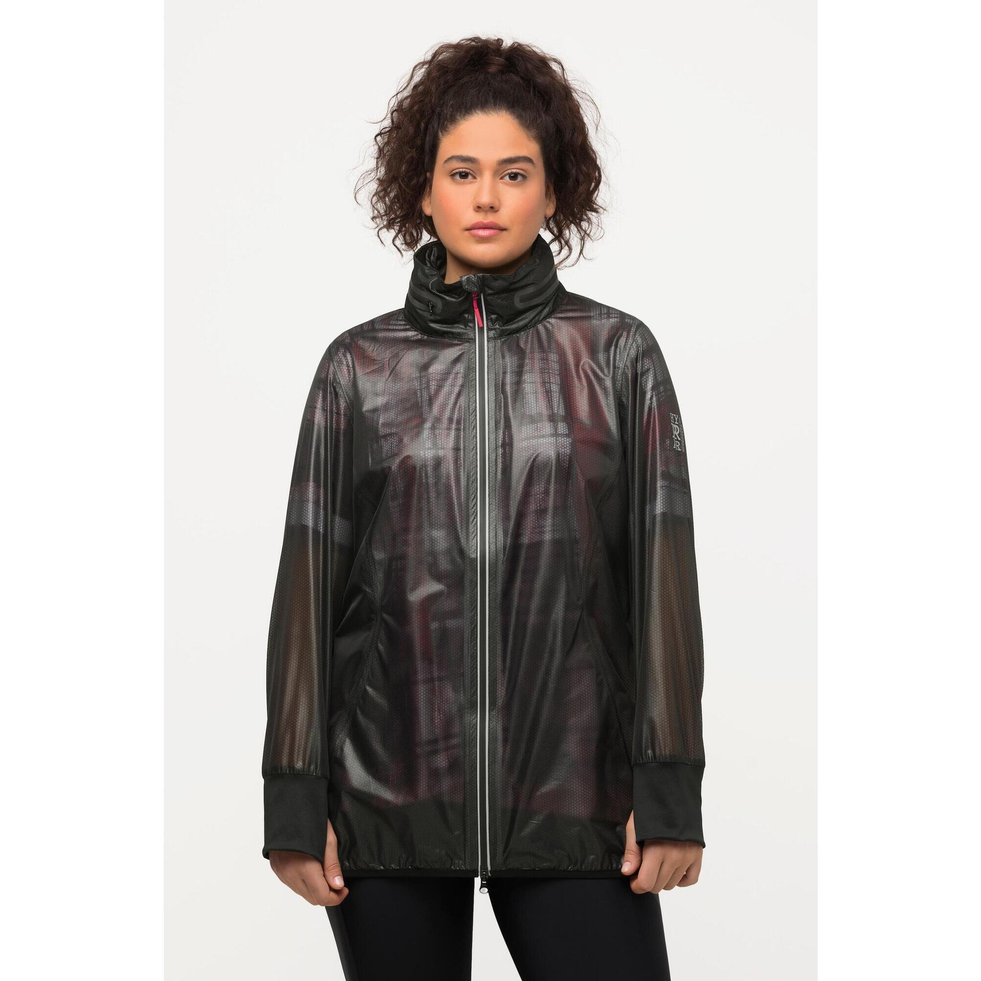 Ulla Popken - Femme Veste Technique Hyprar Légère Et Imperméable Capuche - Veste - Noir - Decathlon