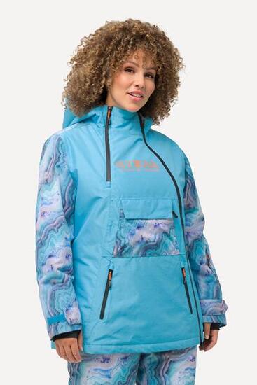 Damen Performance-Jacke Kapuze wasserdicht 2-Wege-Zipper