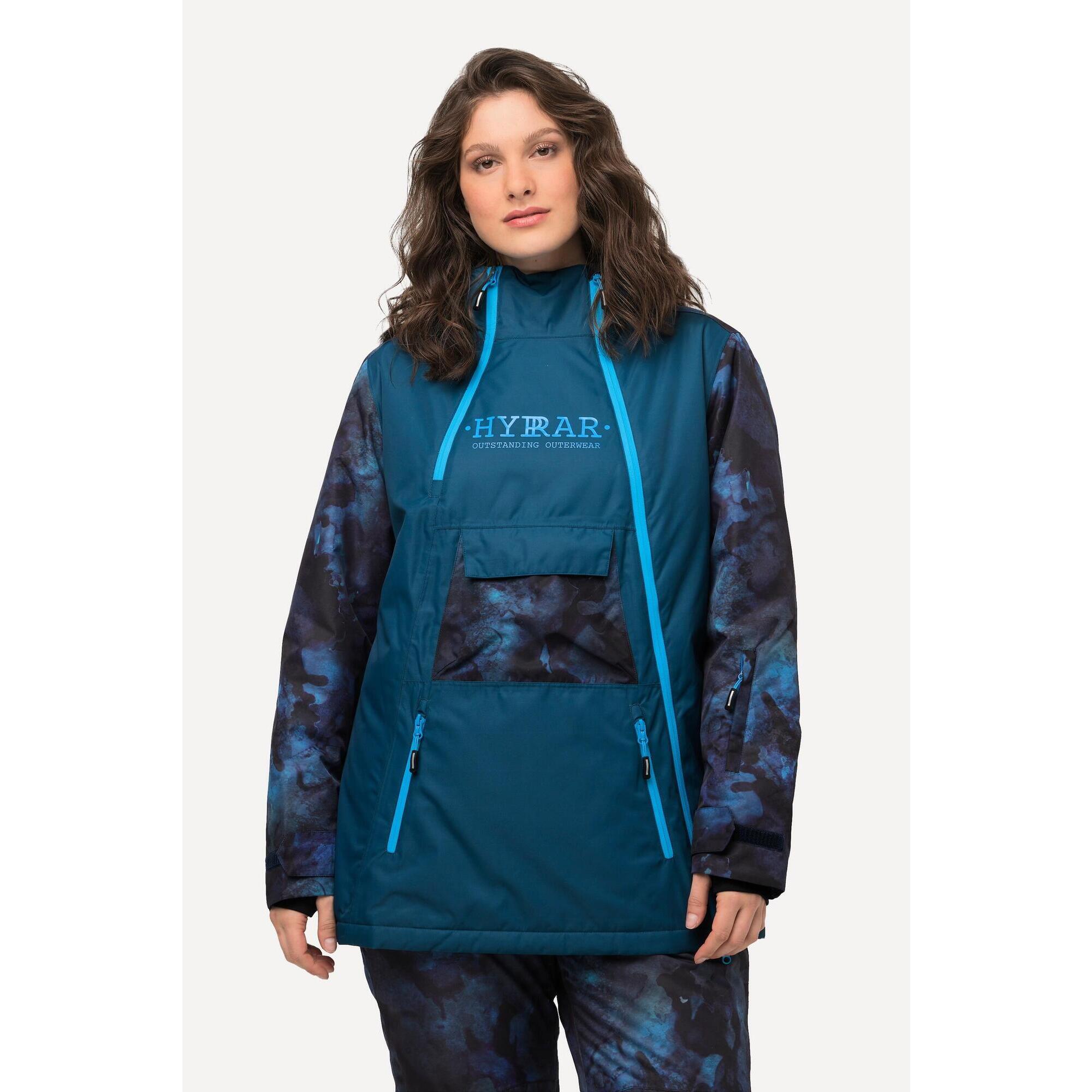 Ulla Popken - Femme Veste Technique Matière Imperméable Pare-neige Et Passe-pouces Intégré - Veste - Bleu|turquoise - Decathlon