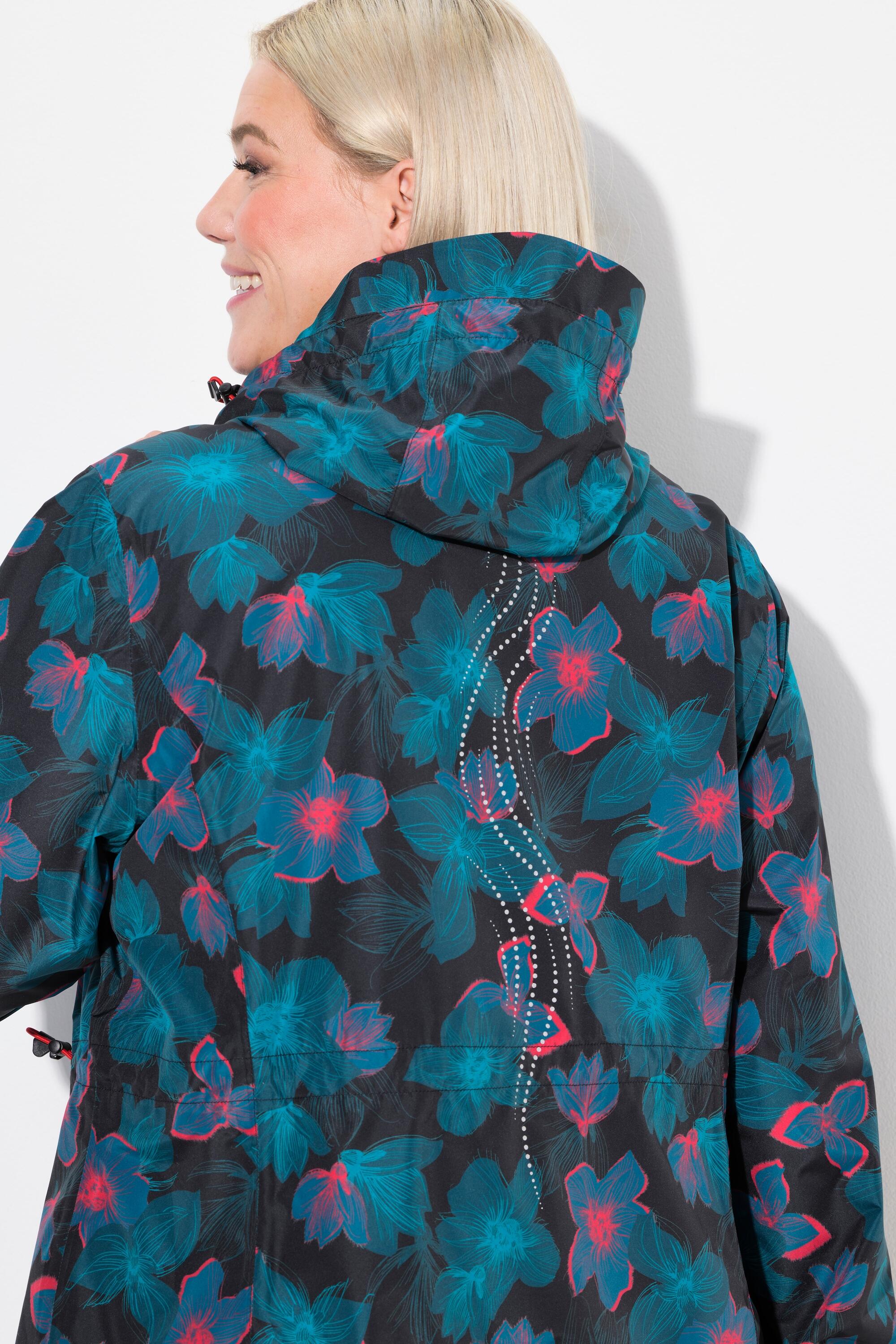 Dames Regenjas licht waterdicht capuchon ritszakken 3/7