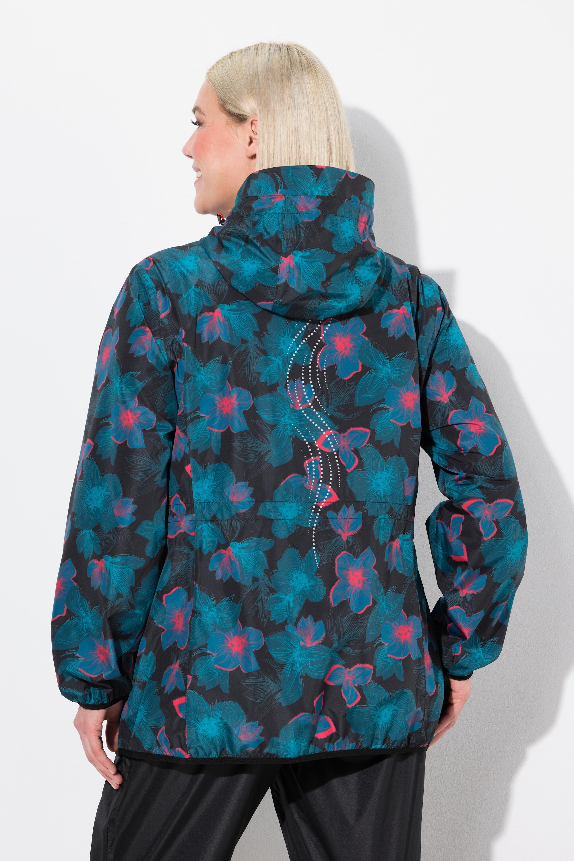 Dames Regenjas licht waterdicht capuchon ritszakken 2/7