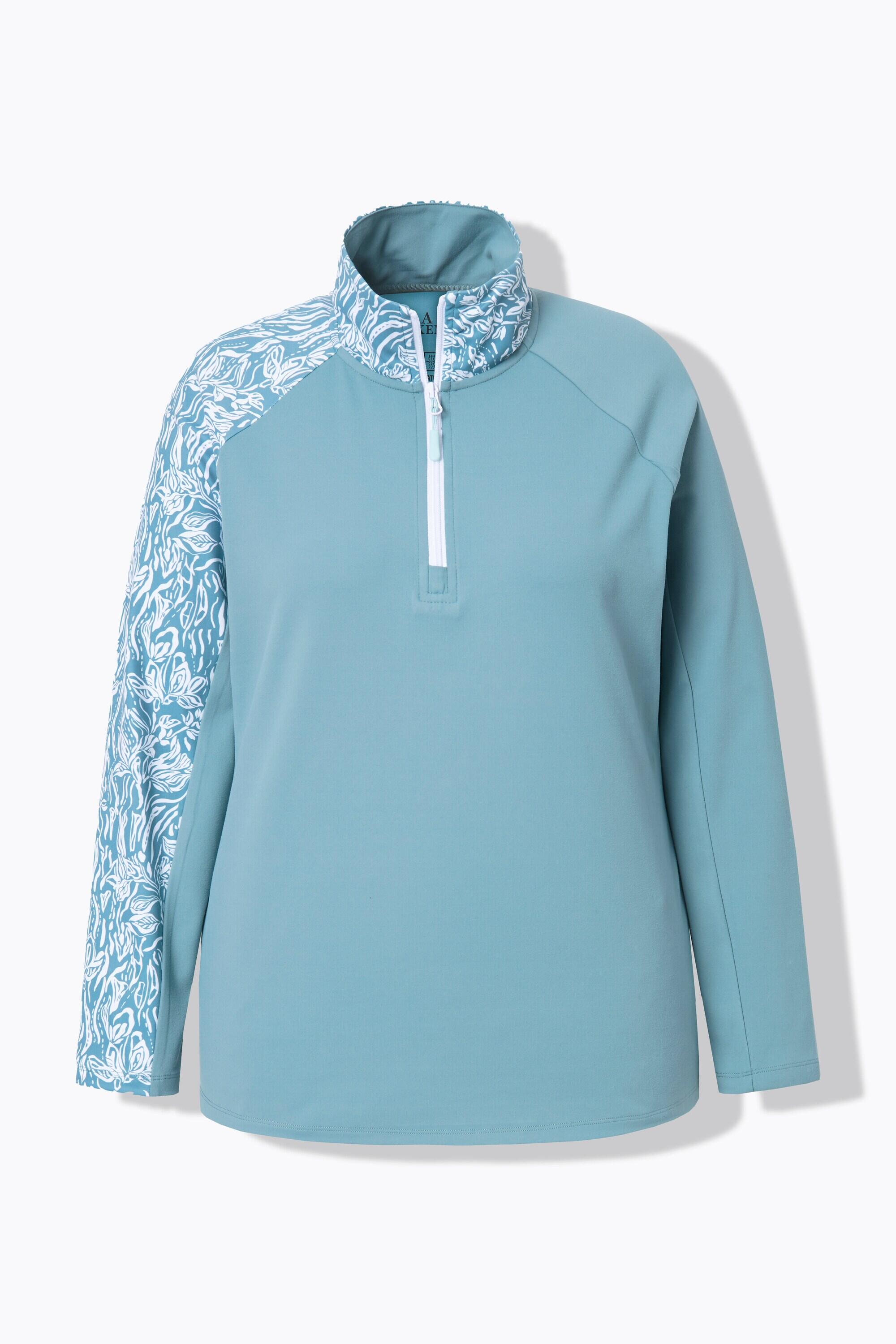 Femme T-shirt technique à col montant fermeture à glissière et manches longues 7/7