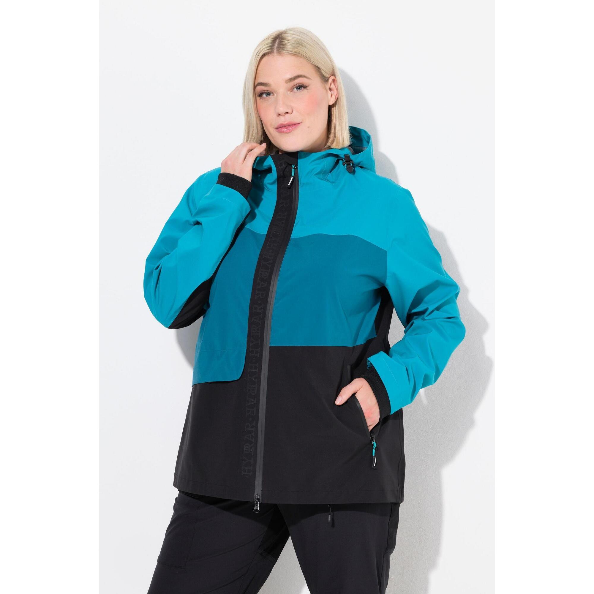 Ulla Popken - Femme Veste De Pluie Hyprar À Capuche Modèle Imperméable Label Oeko-tex - Veste - Noir - Decathlon