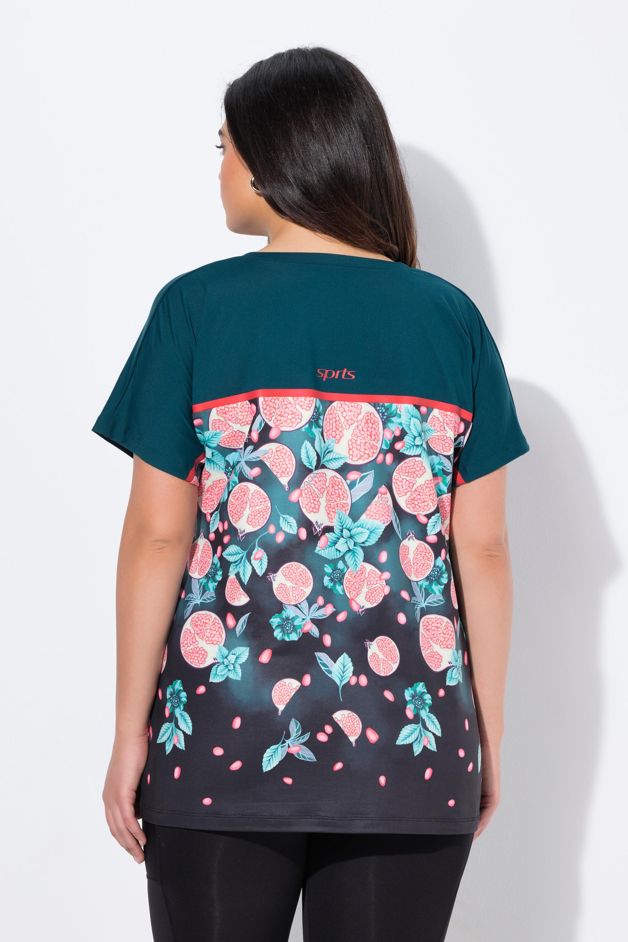 Femme T-shirt oversize technique. Encolure carrée et manches courtes 2/6