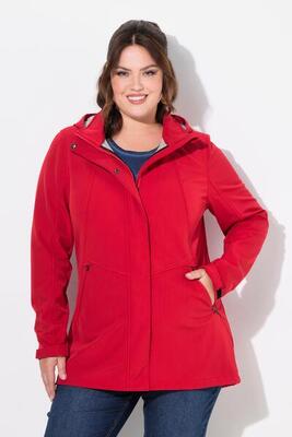 Dames hyprar lange softshell-jas waterdicht a-lijn capuchon