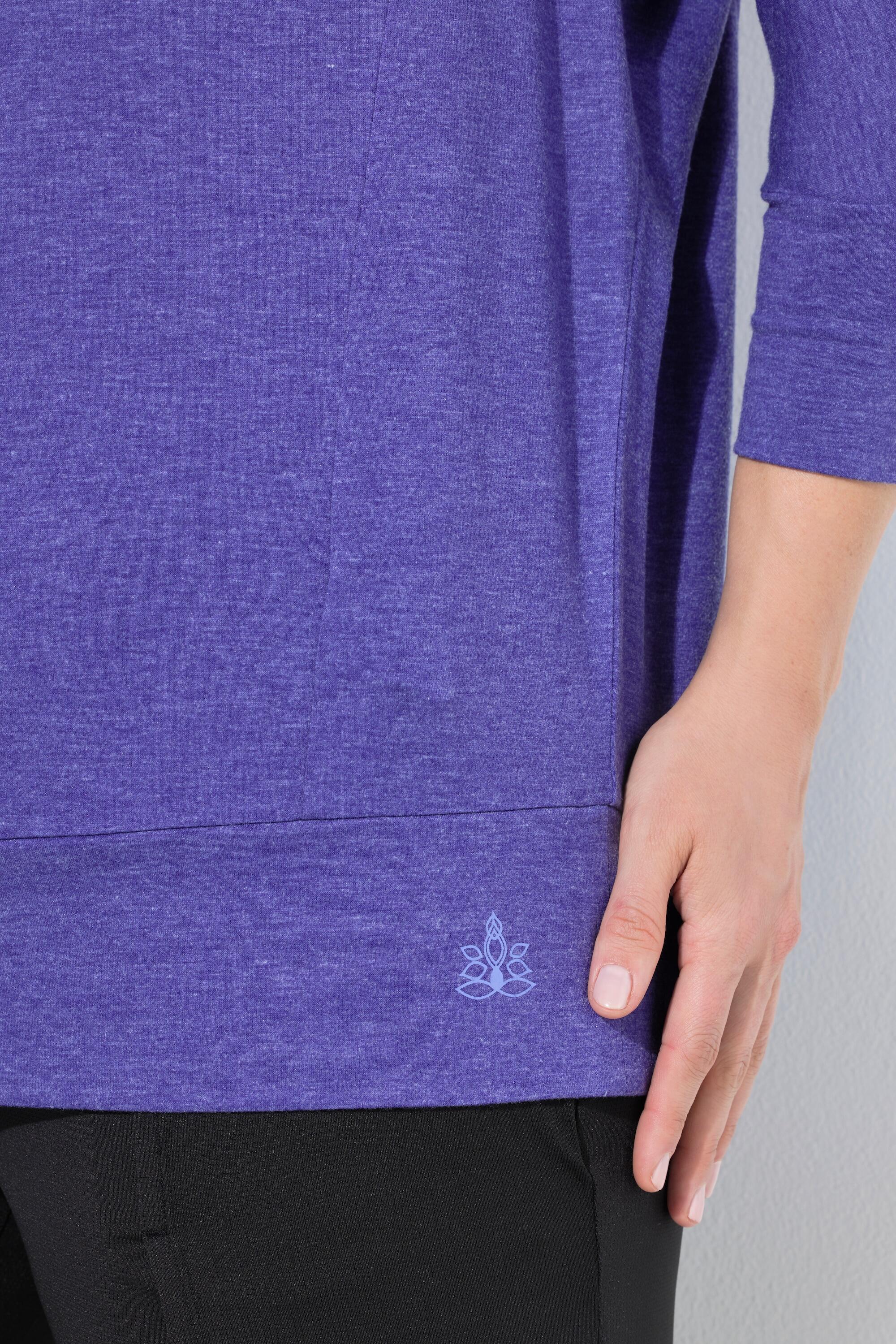 Femme T-shirt de sport oversize encolure bateau manches 3/4 3/6