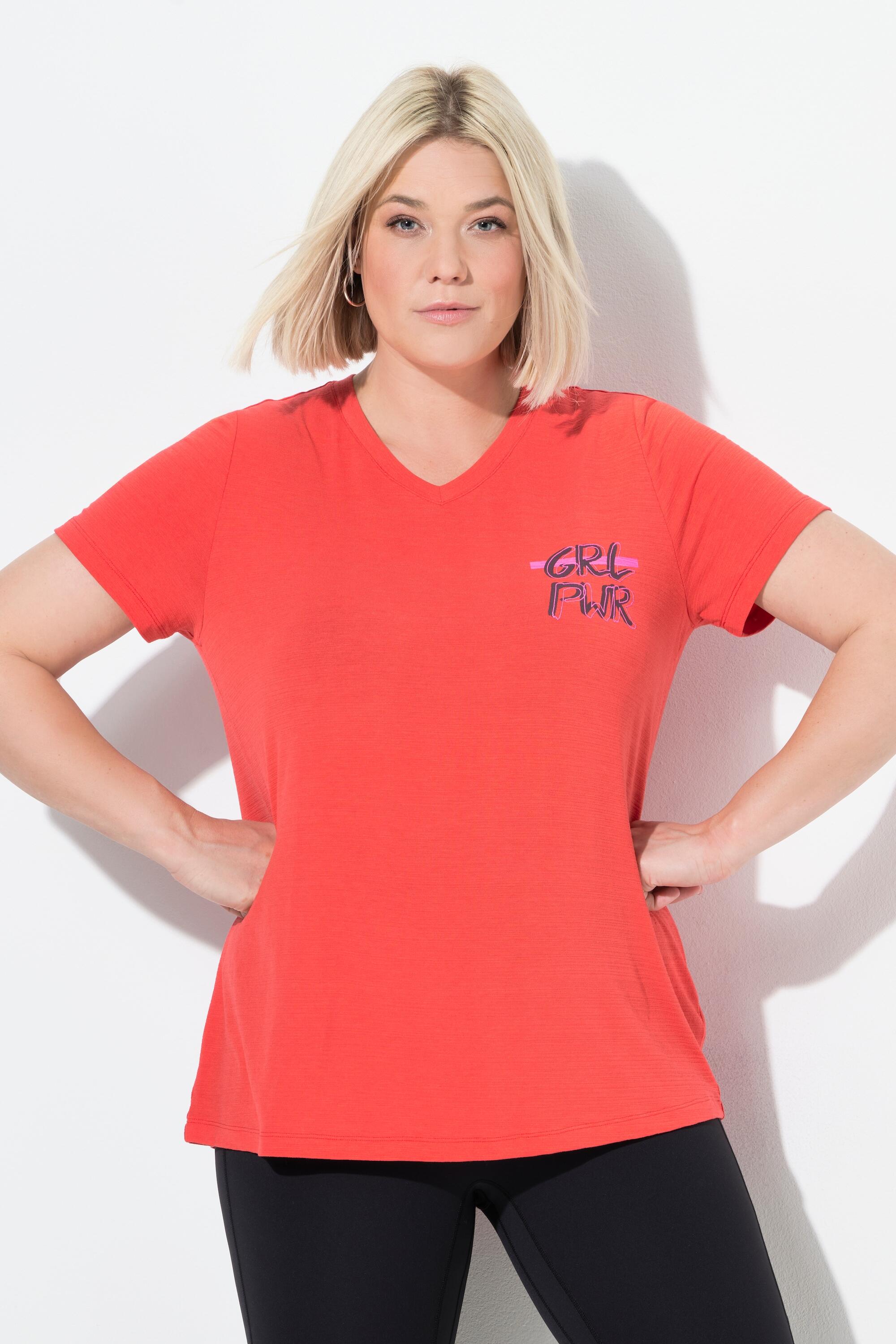 Femme T-shirt technique manches courtes et décolleté en V découpes dans le dos 5/6