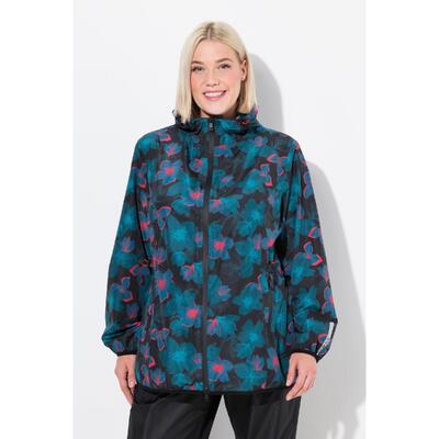 Damskie Kurtka przeciwdeszczowa lekka wodoszczelna kaptur kieszenie na zamek