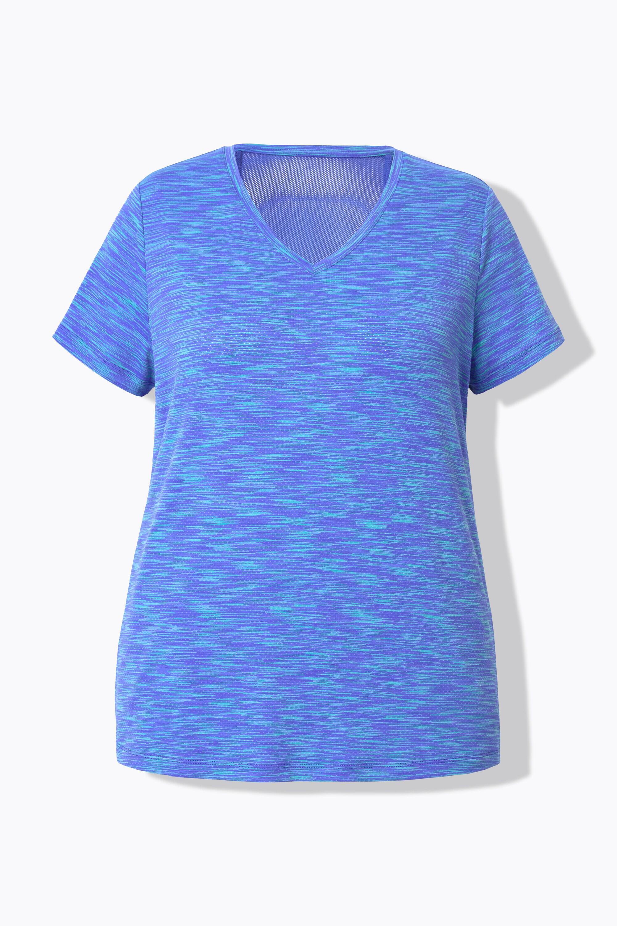 Femme T-shirt technique passepoils réfléchissants manches courtes et col en V 7/7