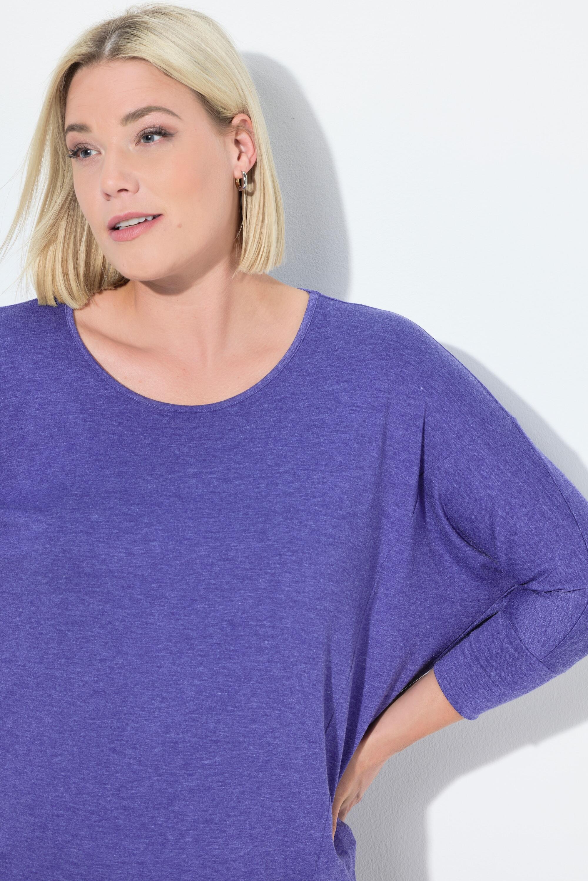 Femme T-shirt de sport oversize encolure bateau manches 3/4 4/6