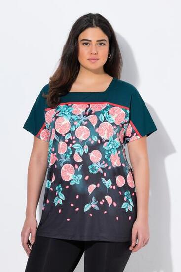 Damen Funktionsshirt Oversized Carré-Ausschnitt Halbarm