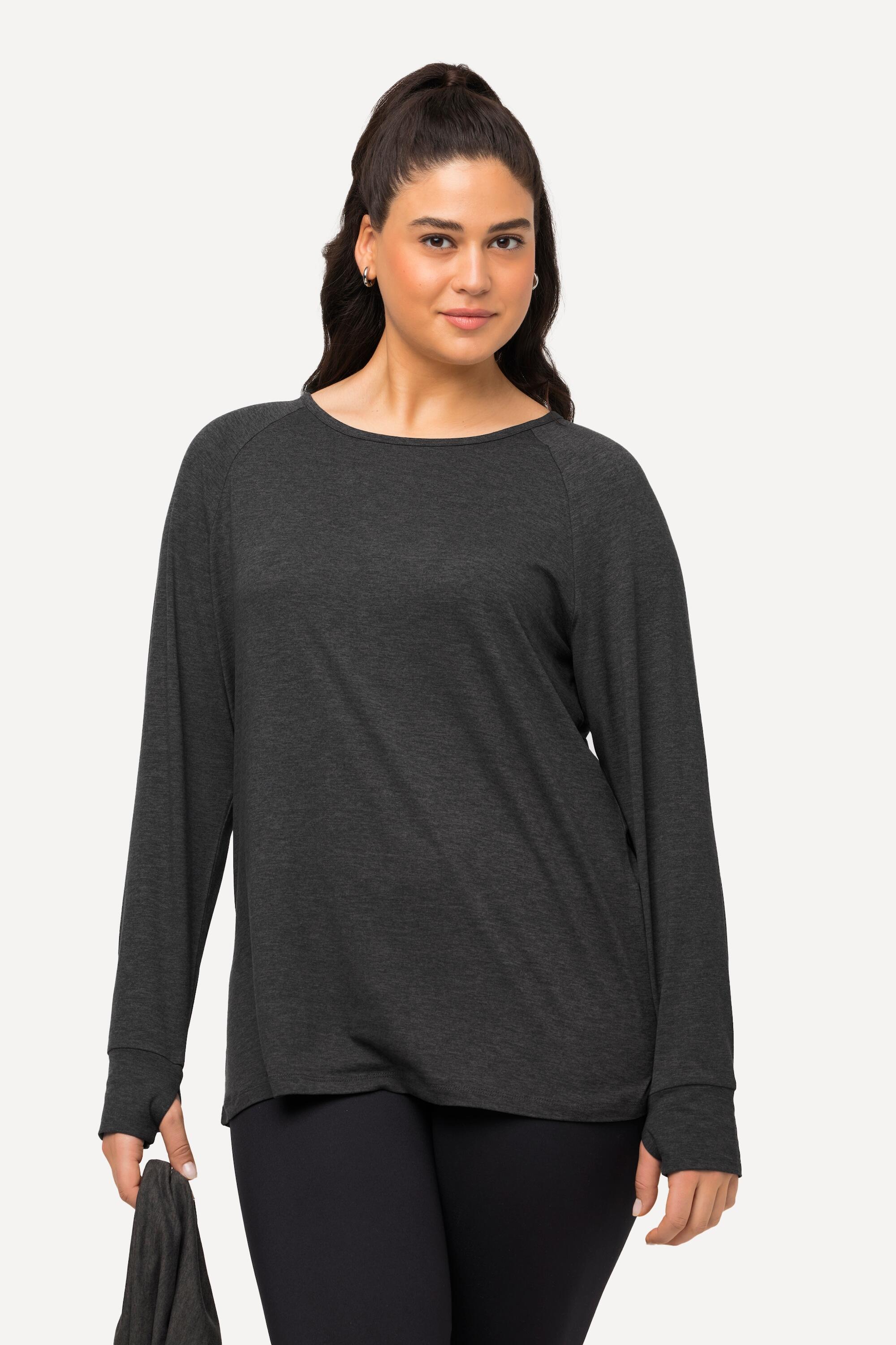Femme Pull à col rond et manches longues avec passe-pouces intégré très doux 3/6