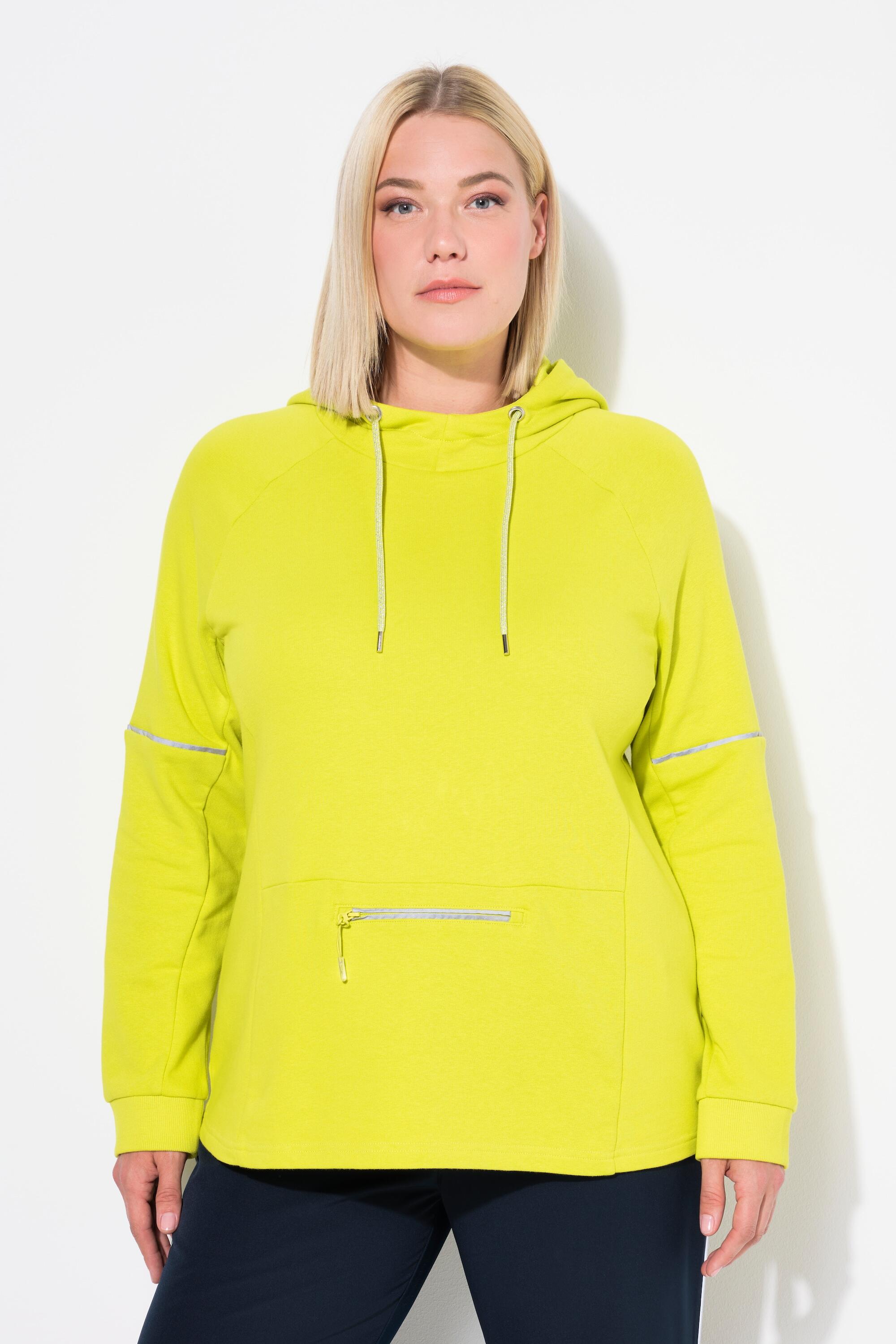 ULLA POPKEN Felpa con Cappuccio Donna Pile 80% Cotone Verde