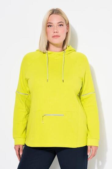 Damskie Bluza z kapturem odblaskowe lamówki kaptur kieszeń na zamek
