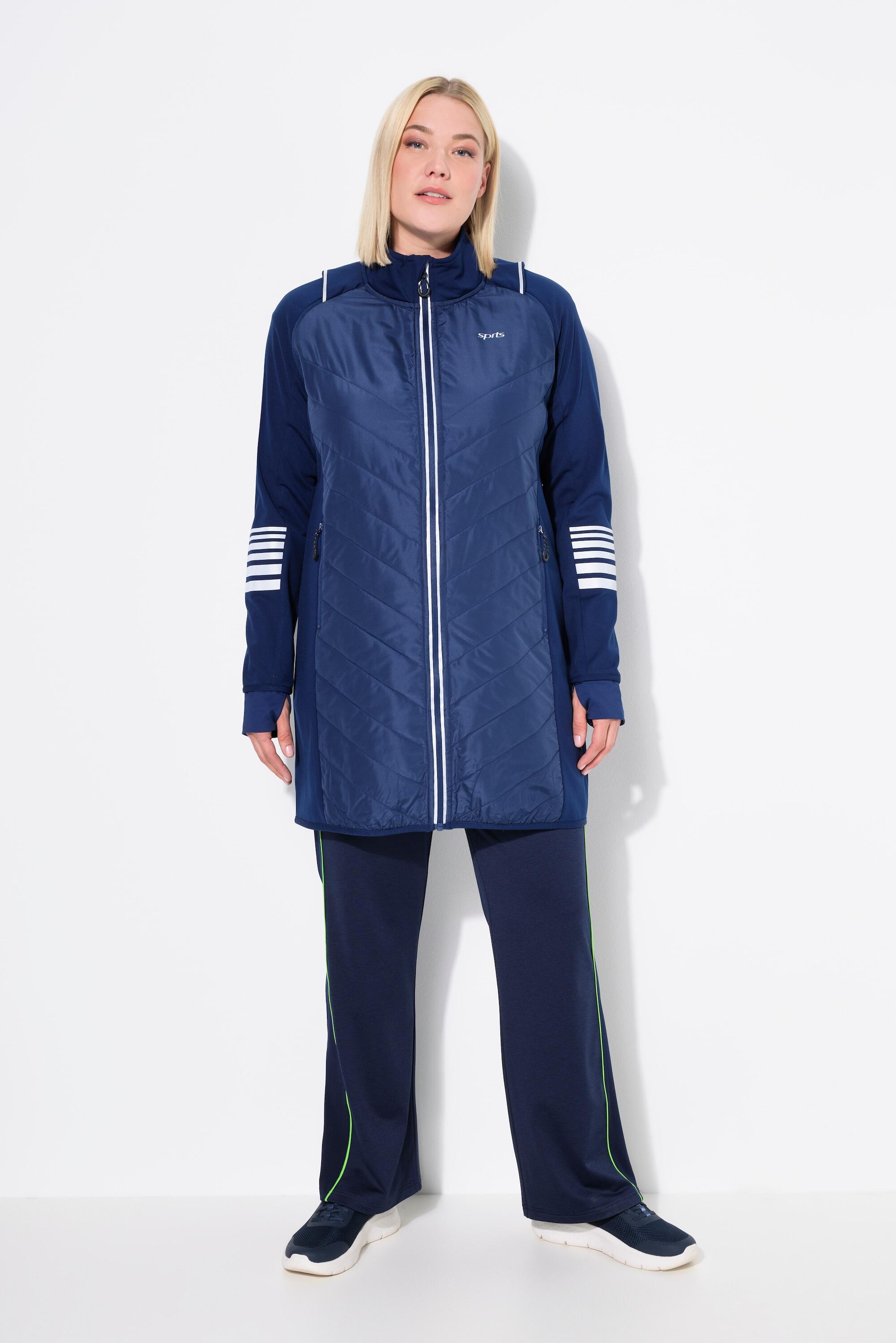 ULLA POPKEN Women's 2‑in‑1 Recycled Coat with Stand Collar and Removable Sleeves