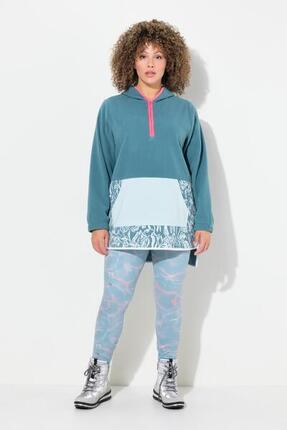 Femme Sweat-shirt en polaire manches longues capuche et poche kangourou