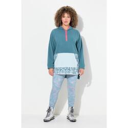 Femme Sweat-shirt en polaire manches longues capuche et poche kangourou