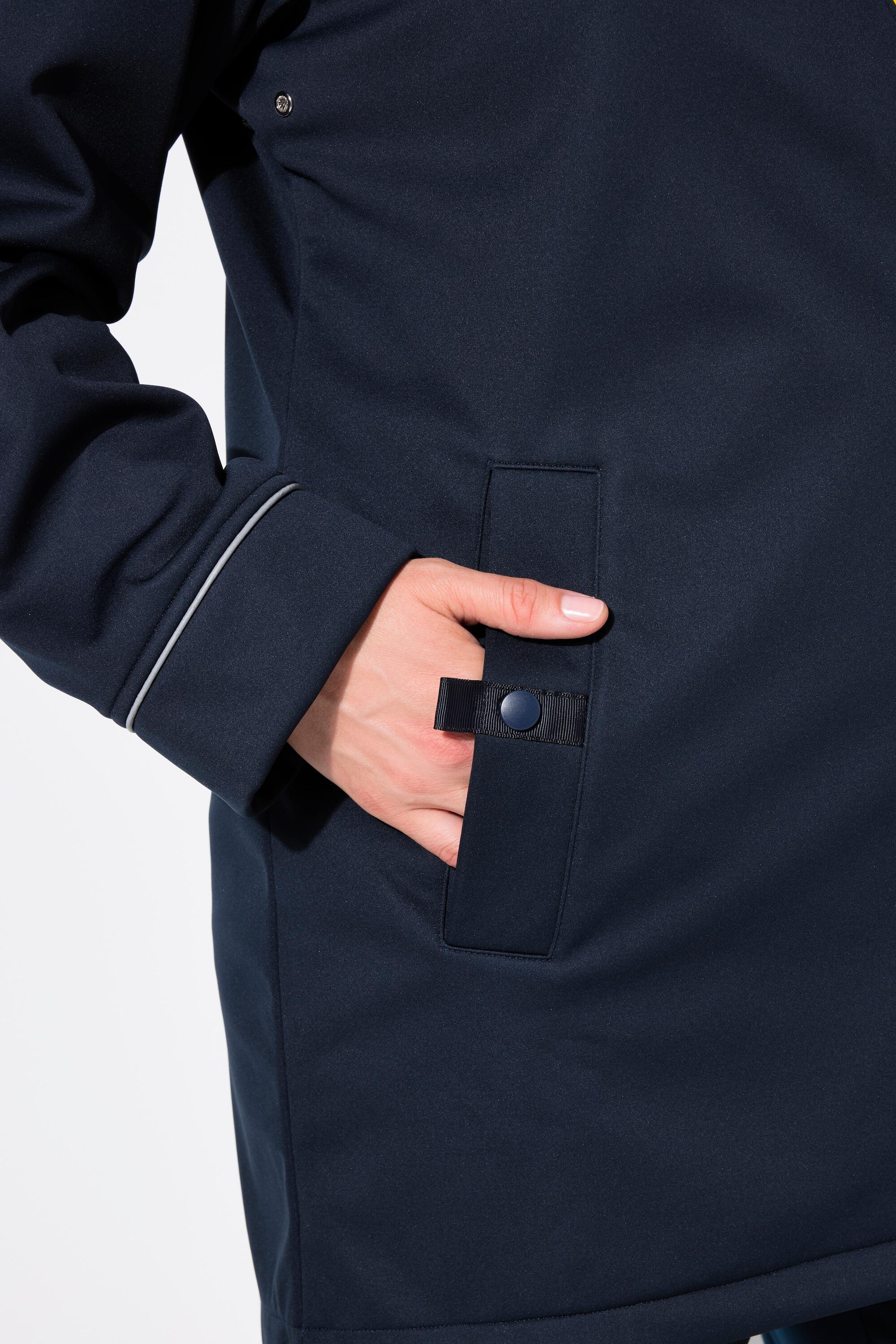 Femme Veste longue softshell tissu déperlant fermeture à glissière à double sens 7/7