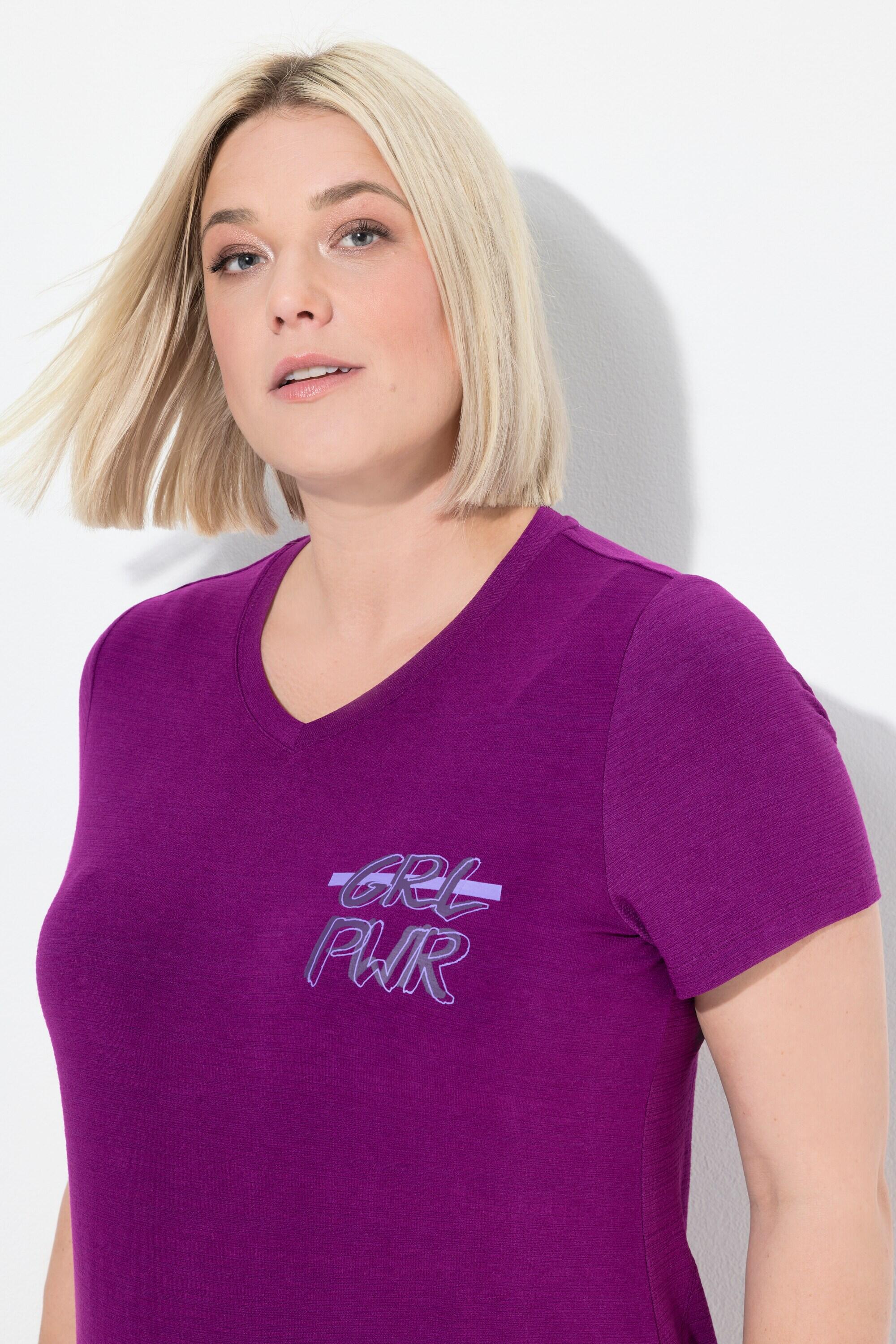 Femme T-shirt technique manches courtes et décolleté en V découpes dans le dos 3/6