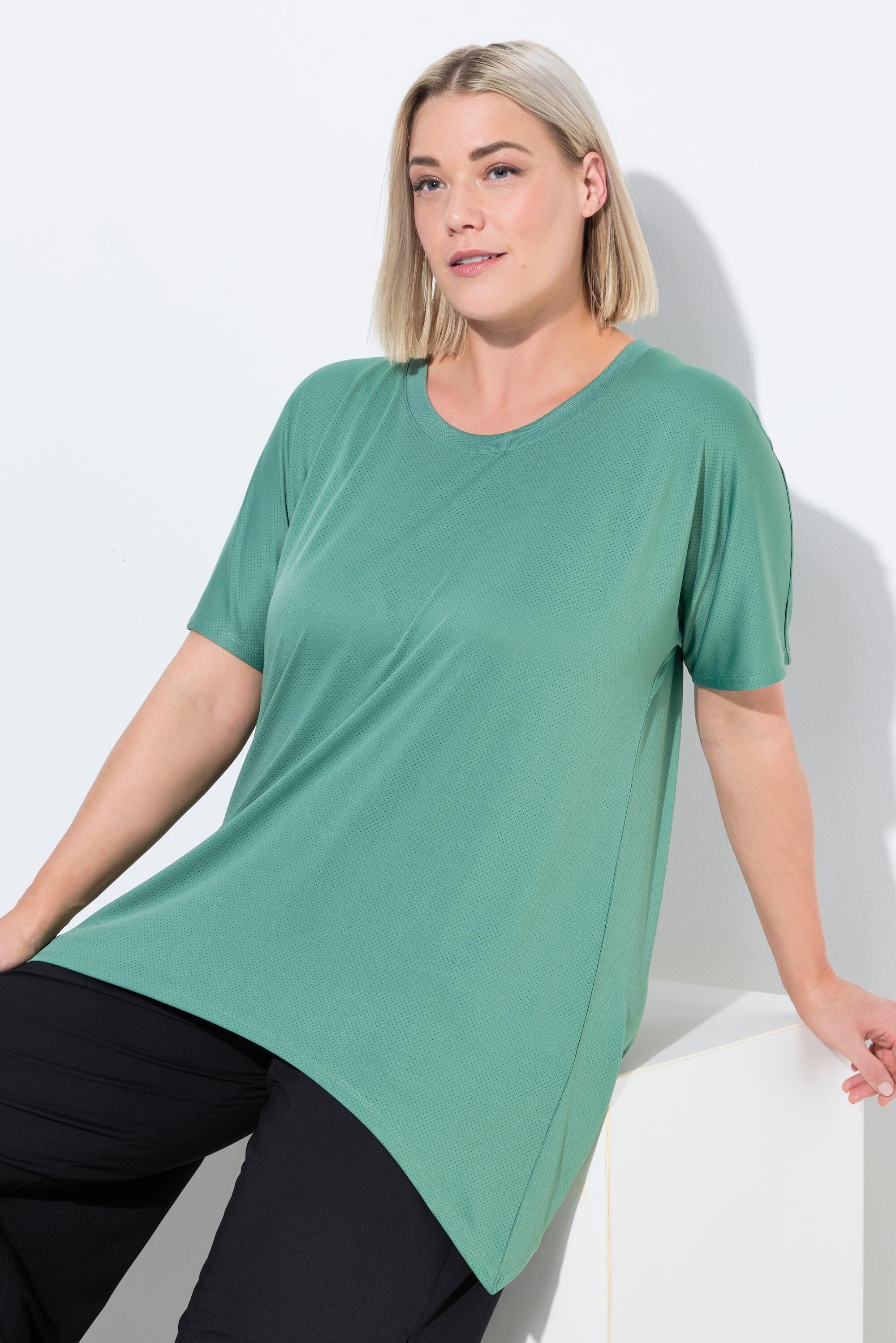 Femme T-shirt technique. Col rond et manches courtes chauve-souris. 5/6
