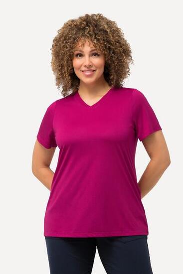Damen Funktionsshirt antibakteriell V-Ausschnitt Halbarm