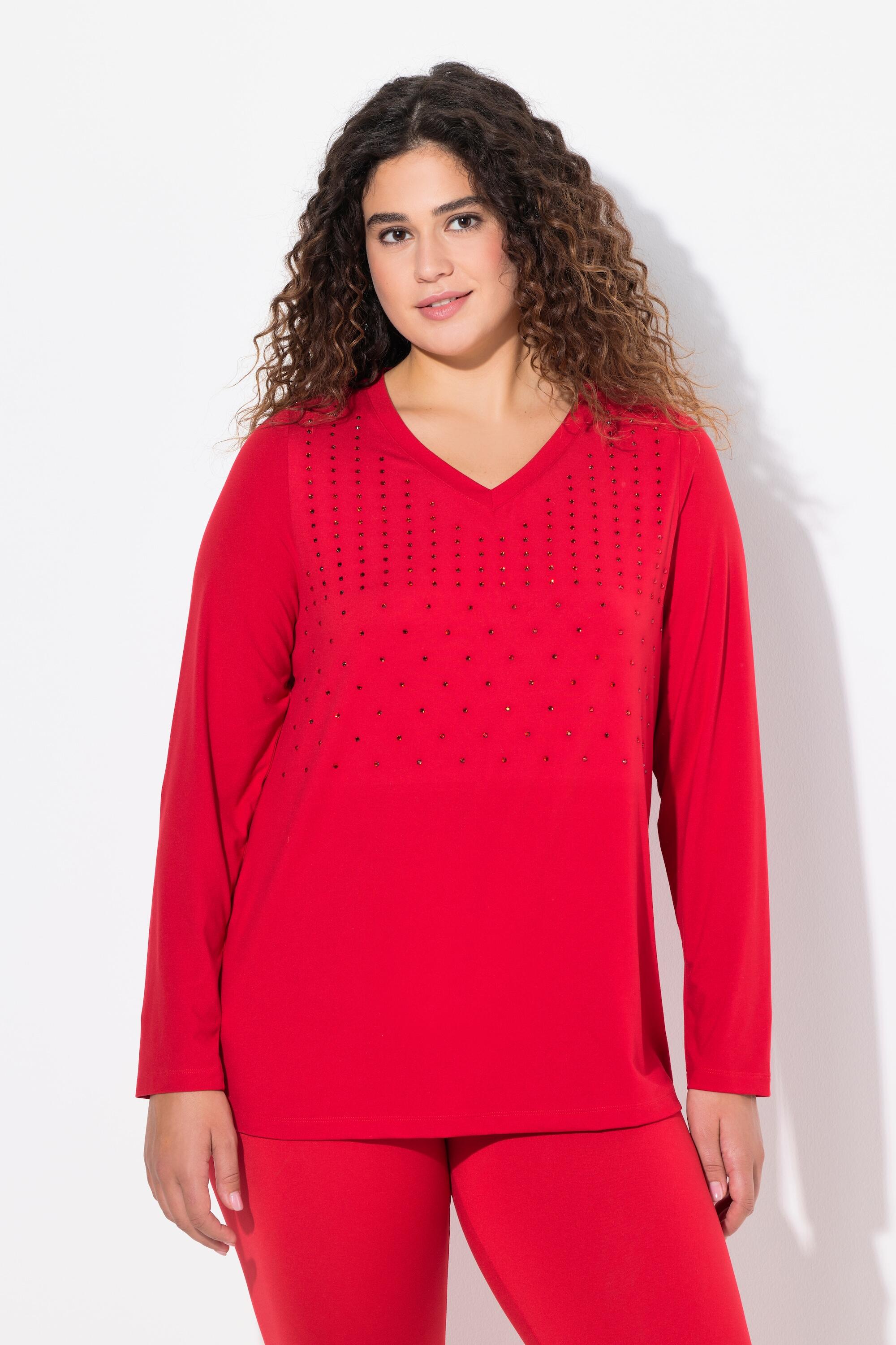 ULLA POPKEN T-shirt maniche lunghe donna antibatterico - Pietre decorative, comode