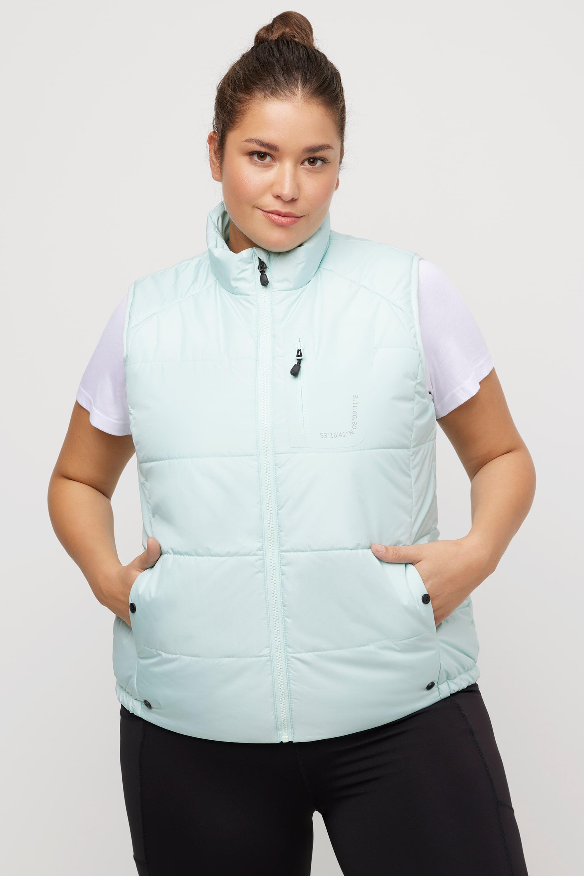 ULLA POPKEN Gilet imbottito HYPAR donna senza maniche collo alla coreana impermeabile blu