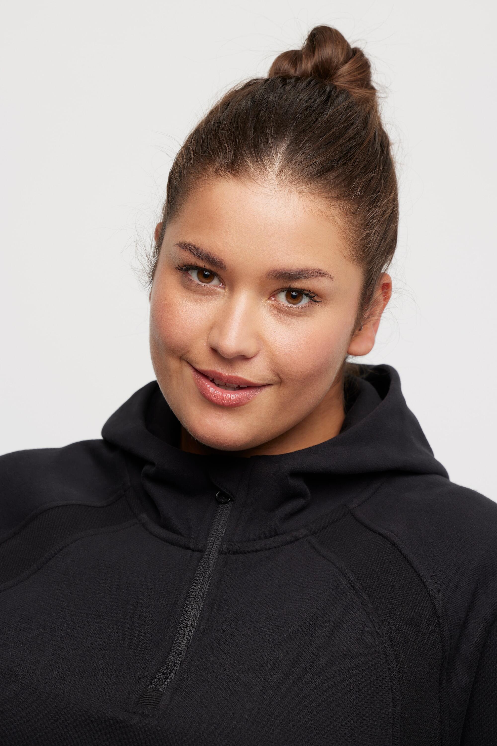 Dames hoodie korte snit lange mouwencapuchonshirt 3/6