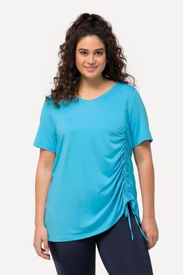 Damen Funktionsshirt Raffband A-Linie V-Ausschnitt Halbarm