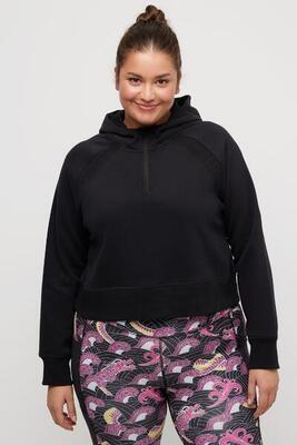 Dames hoodie korte snit lange mouwencapuchonshirt