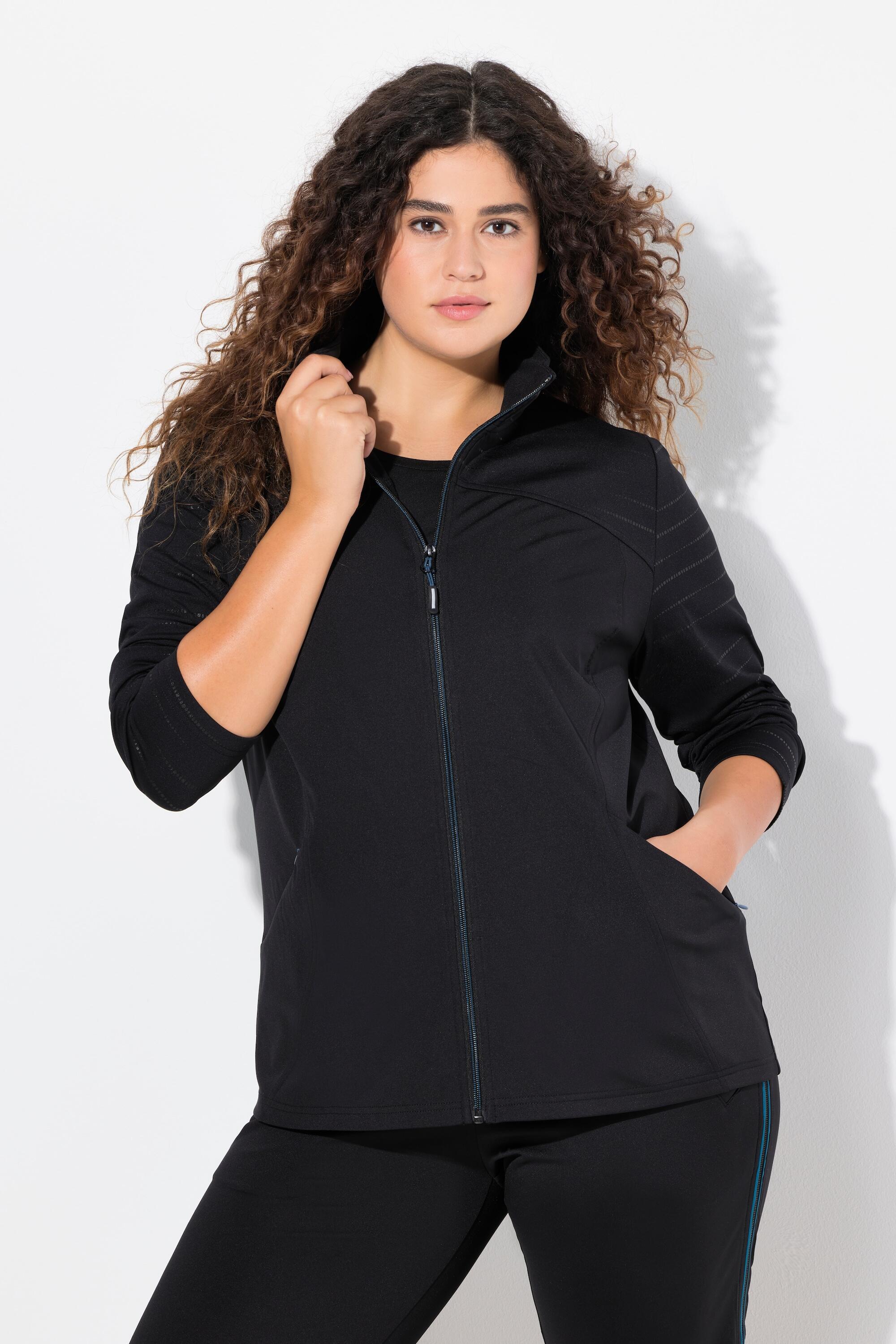 Femme Veste en molleton élastique avec col montant et tissu réfléchissant 5/6