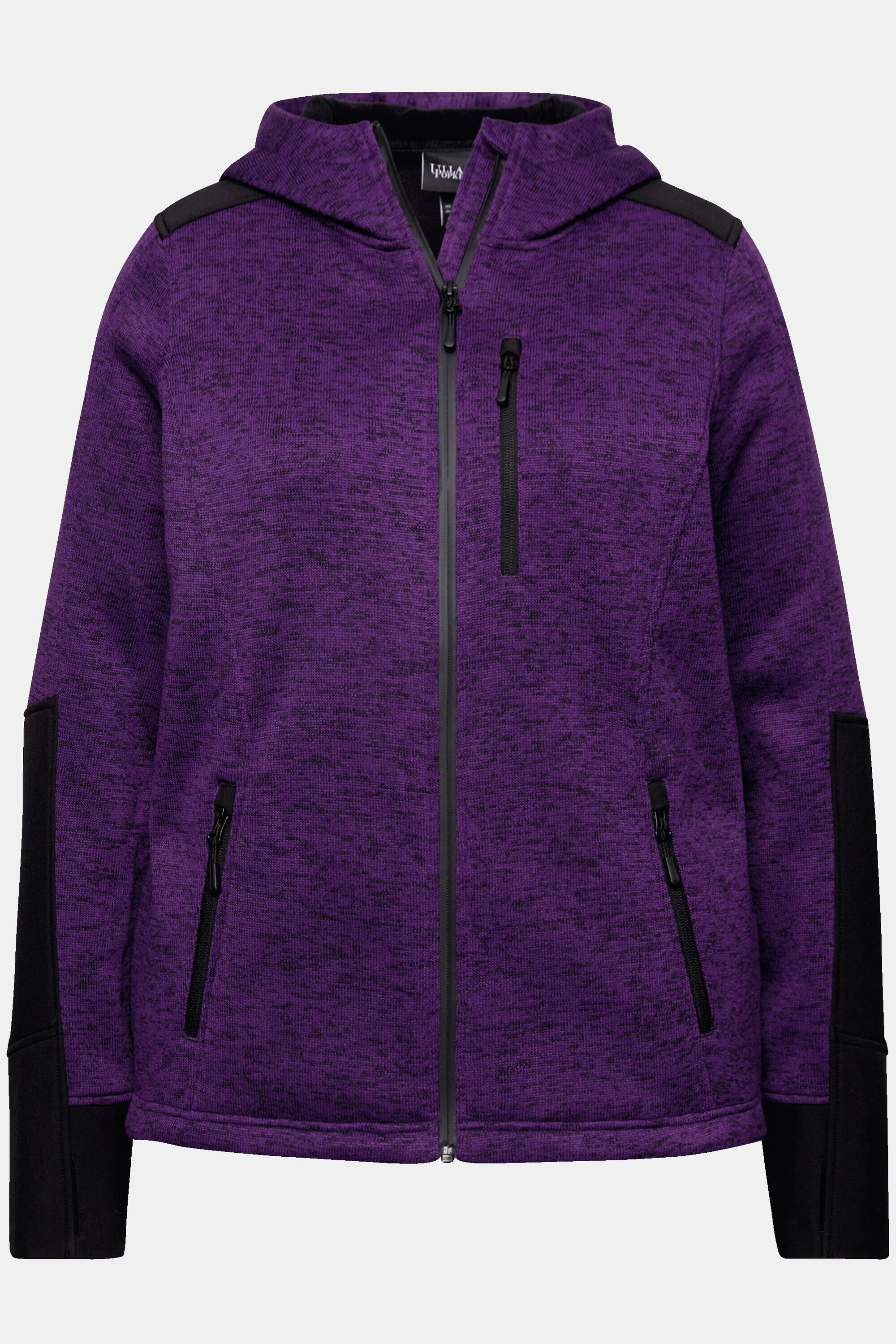 Damen Fleecejacke Reflektordruck Kapuze Daumenloch 9/9