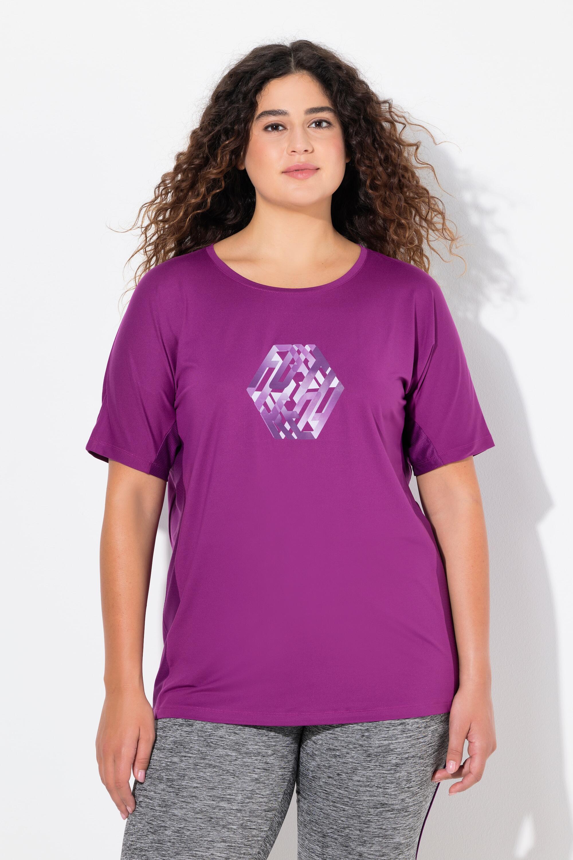 ULLA POPKEN T-shirt tecnico donna con stampa Future, riciclato, QuickDry, Relaxed Fit