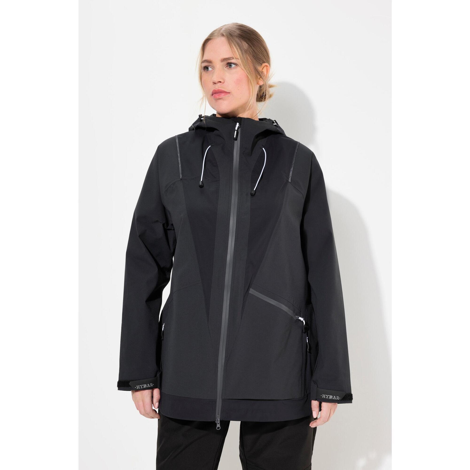 Ulla Popken - Femme Veste Technique Imperméable - Veste - Noir - Decathlon