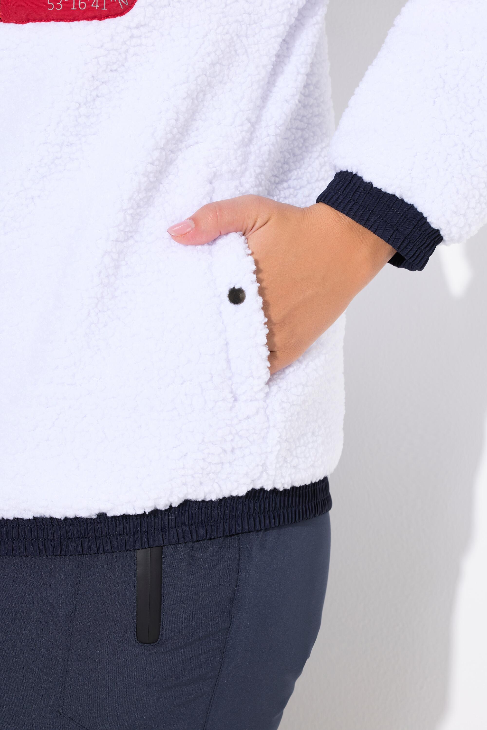 Femme Veste en polaire bouclée avec col montant 5/7