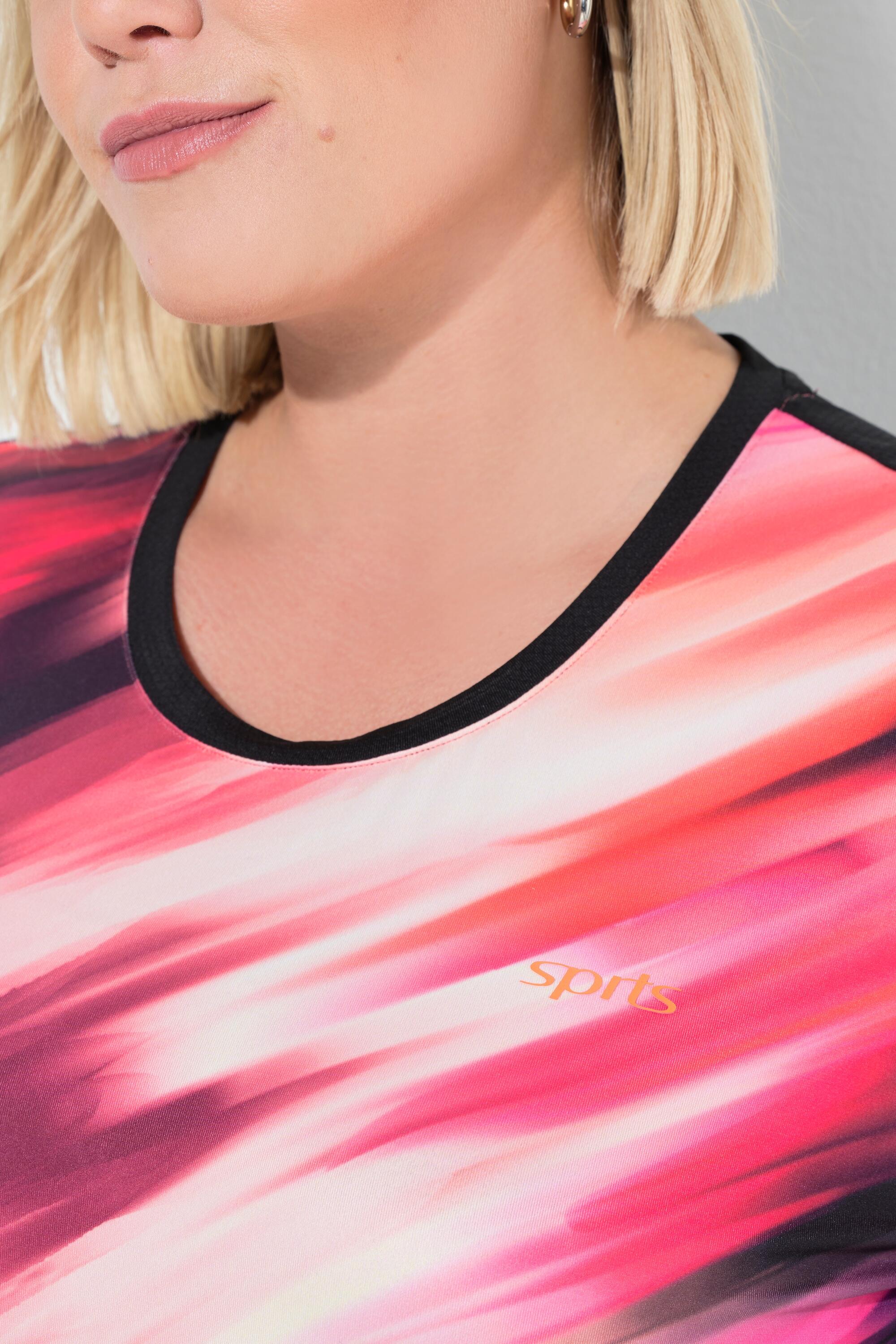 Dames T-shirt cut-out op de rug ronde hals korte mouwen gerecycled 3/6