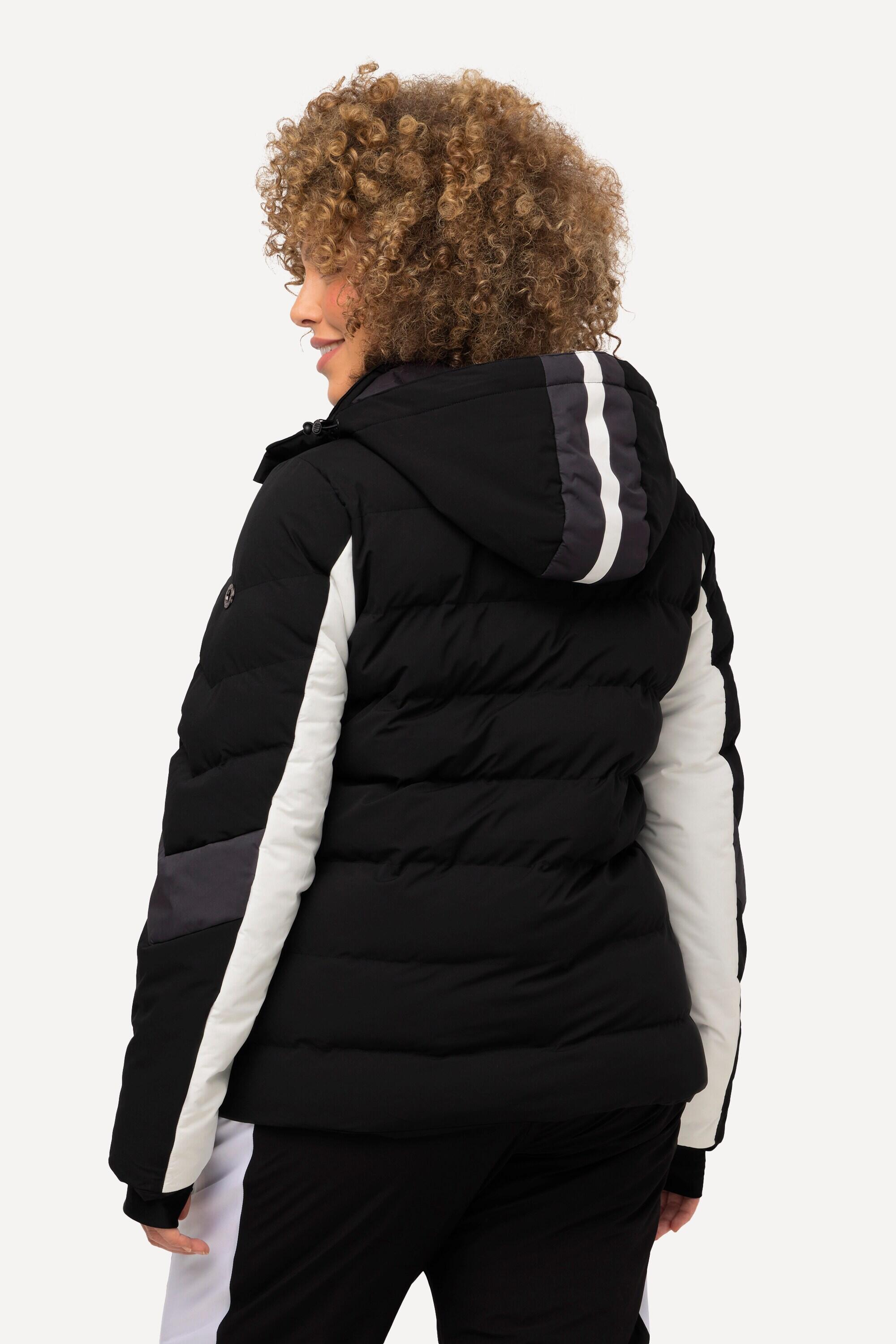 IQYU Snowboardjas dames lang grote maten sneeuwpak dames eendelig warm skipak skioverall waterdicht sneeuwoverall skipak eendelig retro ski-jack ski-jack skiën sets, zwart, S