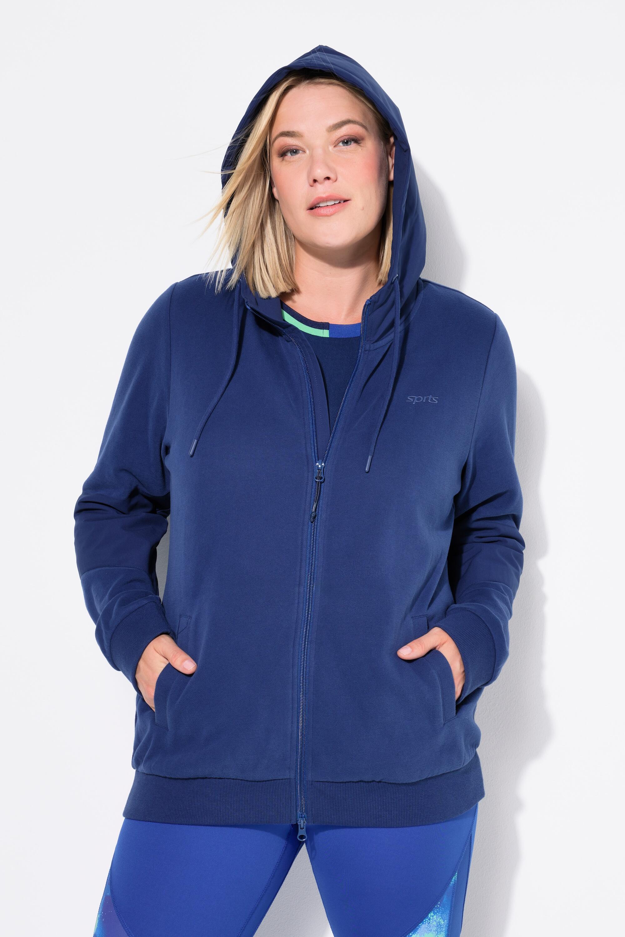 Femme Sweat à capuche fermeture à glissière à double sens empiècements en tissu 6/7