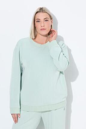 Dames Yoga-sweater boxy cut-out opstaande kraag lange mouwen