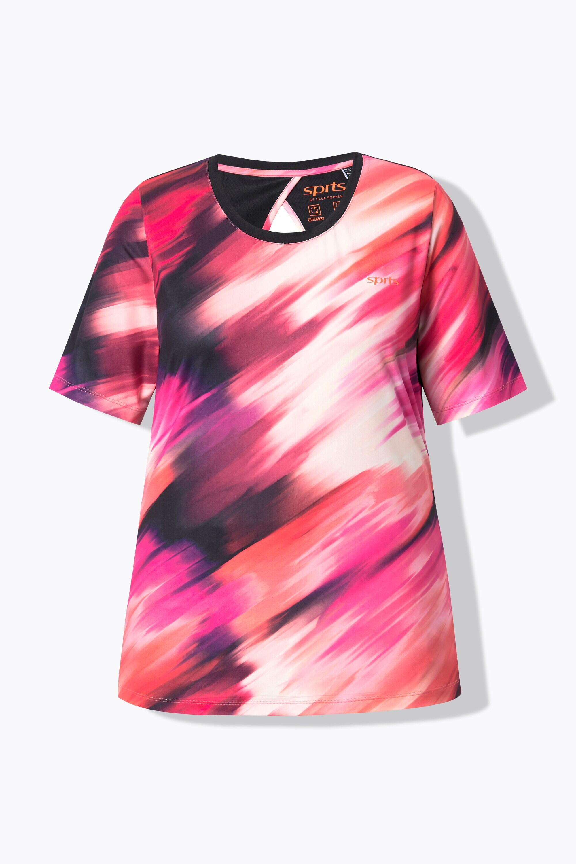 Dames T-shirt cut-out op de rug ronde hals korte mouwen gerecycled 6/6
