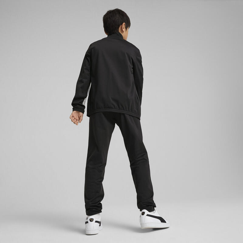 Trening alergare copii talie elastică, fermoar Poly Colourblock, negru PUMA