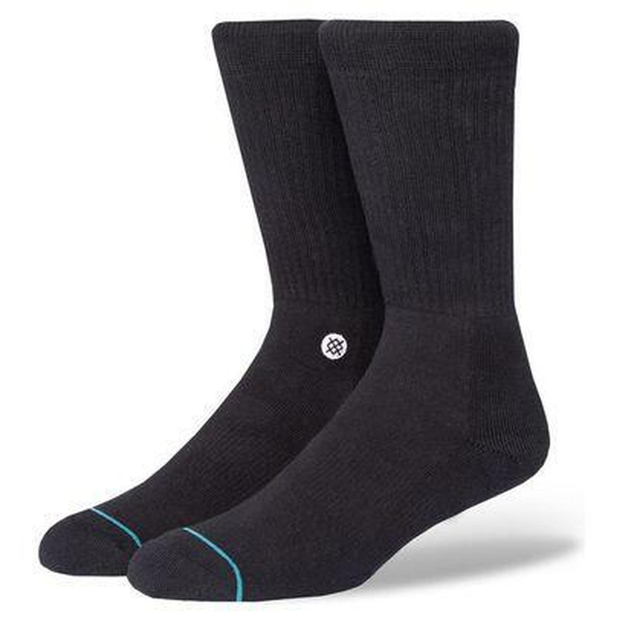 Stance - Chaussettes Stance Icon Crew Noir - Chaussettes - Noir - Grand - Decathlon