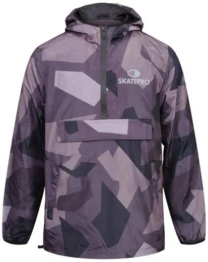 SkatePro Graphic Anorak 122-128 Grey Camo SKATEPRO Decathlon