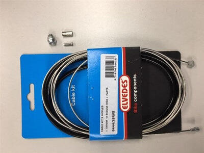 Elvedes uni 2 nippels kabel 2.35m zwart rvs - 6444 39rvs