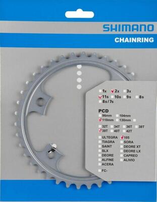 Shimano KETTENBLATT 105 39Z MA 4L 110LK SI FC5800