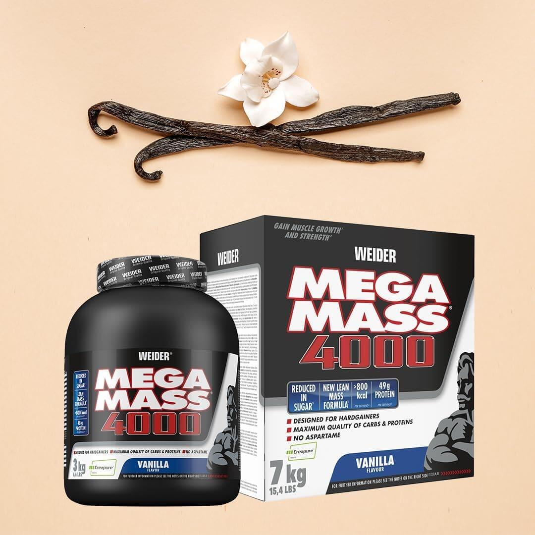 Weider Mega Mass 4000 (7000g) Vanilla - Prise de poids - Avec Créatine 2/7