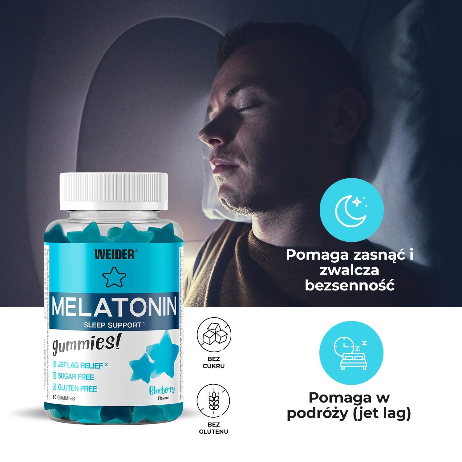 Weider Melatonin Gummies (60) Blueberry - Intra- & Post-Workout 4/7