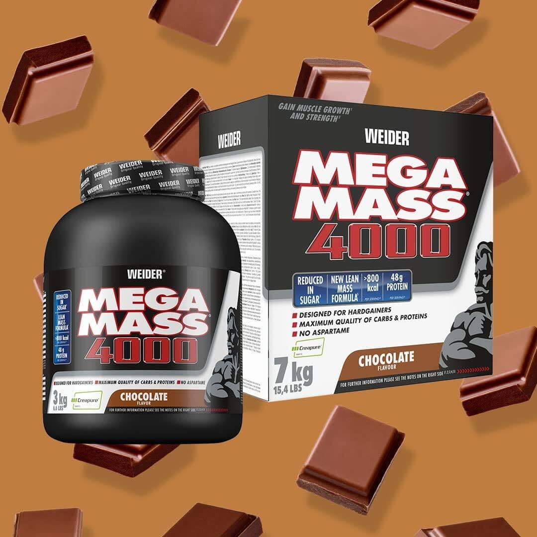 Weider Mega Mass 4000 (7000g) Chocolate - Gewichtstoename - Met Creatine 2/7
