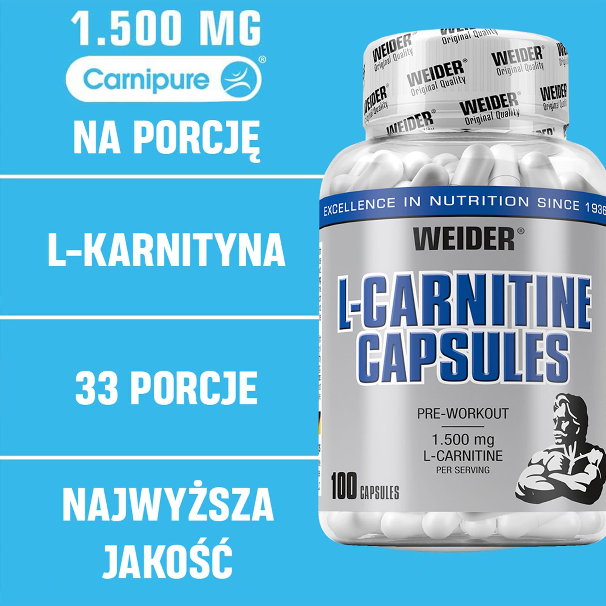 L-Karnityna Weider L-Carnitine Caps 100 kapsułek 2/5
